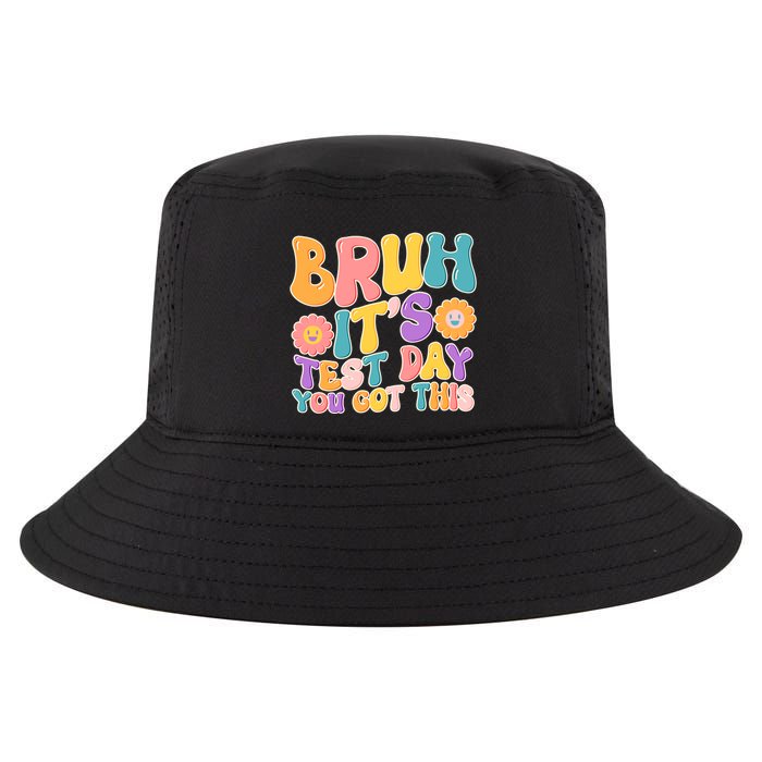 Retro Bruh Its Test Day You Got This Cool Comfort Performance Bucket Hat