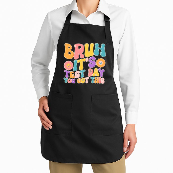 Retro Bruh Its Test Day You Got This Apron