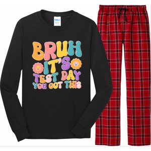 Retro Bruh Its Test Day You Got This Long Sleeve Pajama Set