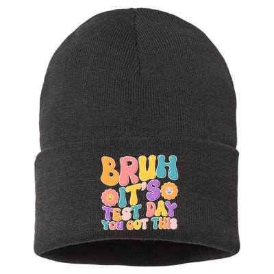 Retro Bruh Its Test Day You Got This Sustainable Knit Beanie