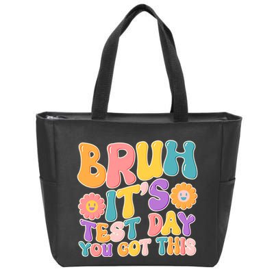 Retro Bruh Its Test Day You Got This Zip Tote Bag
