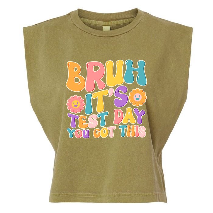 Retro Bruh Its Test Day You Got This Garment-Dyed Women's Muscle Tee