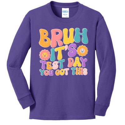 Retro Bruh Its Test Day You Got This Kids Long Sleeve Shirt