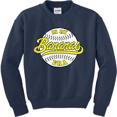 Retro Bananas In My Banana Era Kids Sweatshirt