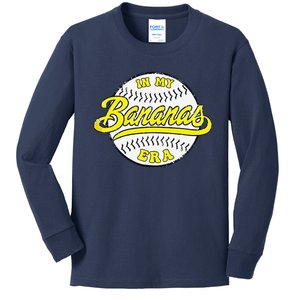 Retro Bananas In My Banana Era Kids Long Sleeve Shirt