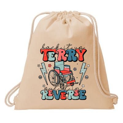 Retro Back It Up Terry Put It In Reverse Funny 4th Of July Drawstring Bag
