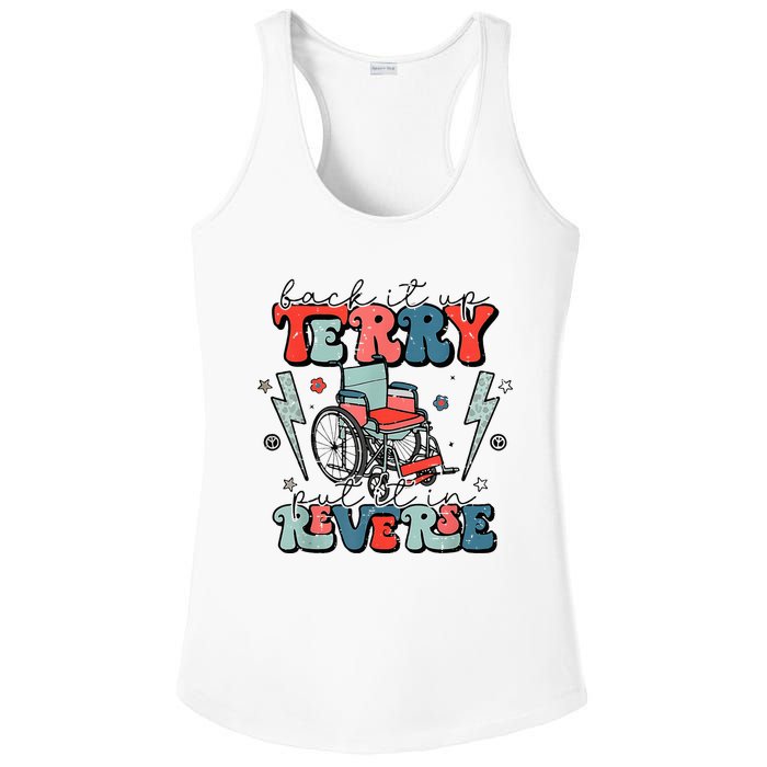 Retro Back It Up Terry Put It In Reverse Funny 4th Of July Ladies PosiCharge Competitor Racerback Tank