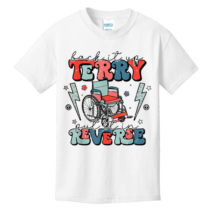 Retro Back It Up Terry Put It In Reverse Funny 4th Of July Kids T-Shirt