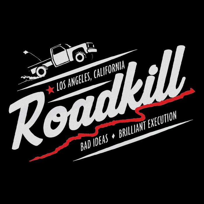 Roadkill Bad Ideas, Brilliant Execution Adult Women's Crop Top Tee