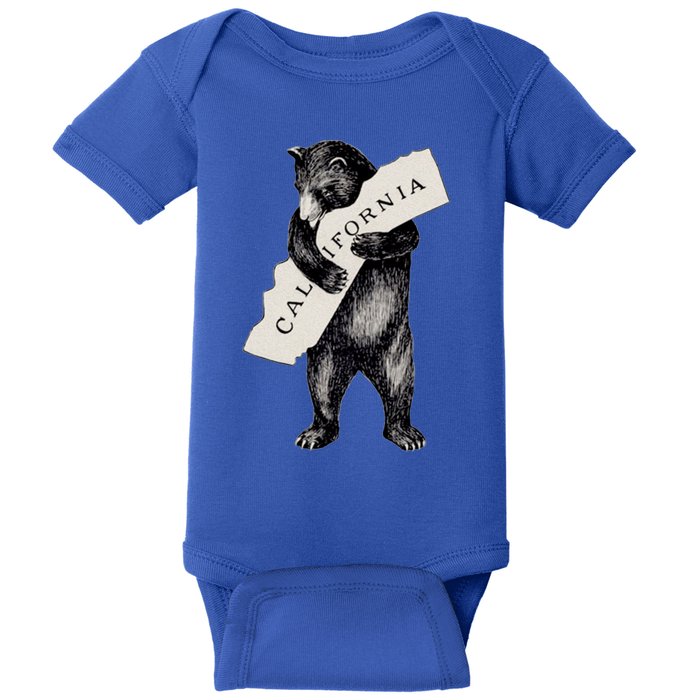 Retro Bear I Love California Great Gift1913 Vintage Cali Bear Gift Baby Bodysuit