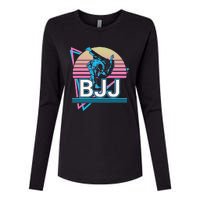 Retro Brazilian Jiu Jitsu Funny BJJ Gifts Womens Cotton Relaxed Long Sleeve T-Shirt