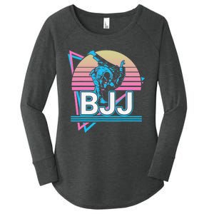 Retro Brazilian Jiu Jitsu Funny BJJ Gifts Women's Perfect Tri Tunic Long Sleeve Shirt