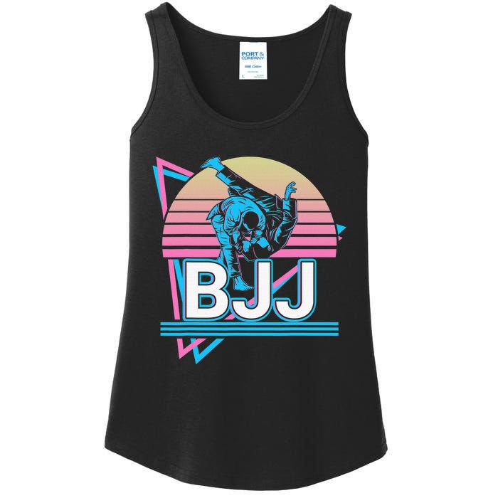 Retro Brazilian Jiu Jitsu Funny BJJ Gifts Ladies Essential Tank