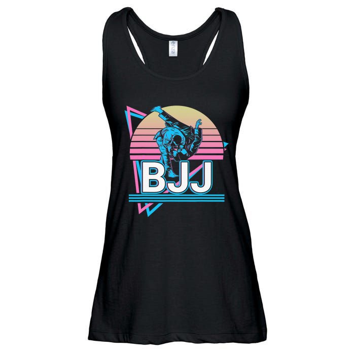 Retro Brazilian Jiu Jitsu Funny BJJ Gifts Ladies Essential Flowy Tank