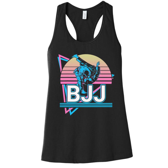 Retro Brazilian Jiu Jitsu Funny BJJ Gifts Women's Racerback Tank