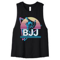 Retro Brazilian Jiu Jitsu Funny BJJ Gifts Women's Racerback Cropped Tank