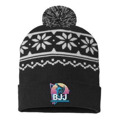 Retro Brazilian Jiu Jitsu Funny BJJ Gifts USA-Made Snowflake Beanie