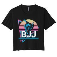 Retro Brazilian Jiu Jitsu Funny BJJ Gifts Women's Crop Top Tee