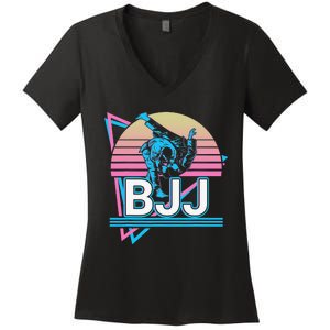 Retro Brazilian Jiu Jitsu Funny BJJ Gifts Women's V-Neck T-Shirt