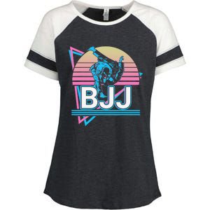 Retro Brazilian Jiu Jitsu Funny BJJ Gifts Enza Ladies Jersey Colorblock Tee