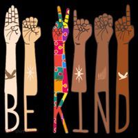 Retro Be Kind Hand Sign Language Asl Puzzle Autism Awareness Great Gift Drawstring Bag