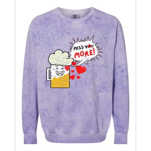 Retro Beer Kawaii Funny Valentines Day Miss Beer Lover Gift Colorblast Crewneck Sweatshirt