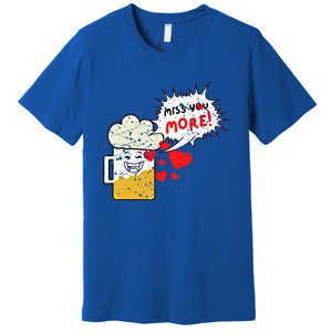 Retro Beer Kawaii Funny Valentines Day Miss Beer Lover Gift Premium T-Shirt