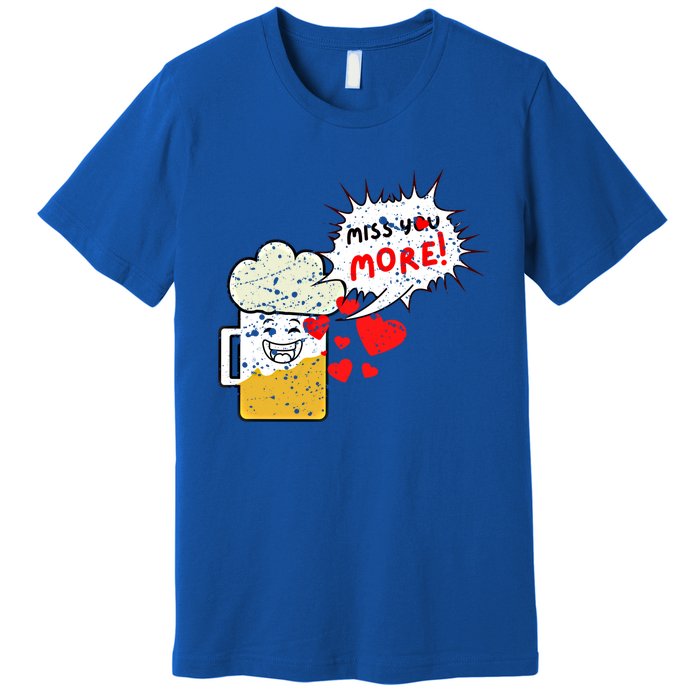 Retro Beer Kawaii Funny Valentines Day Miss Beer Lover Gift Premium T-Shirt