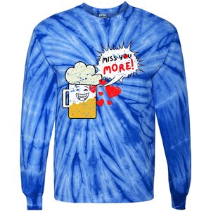 Retro Beer Kawaii Funny Valentines Day Miss Beer Lover Gift Tie-Dye Long Sleeve Shirt