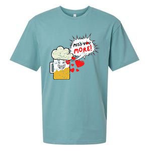 Retro Beer Kawaii Funny Valentines Day Miss Beer Lover Gift Sueded Cloud Jersey T-Shirt