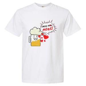 Retro Beer Kawaii Funny Valentines Day Miss Beer Lover Gift Garment-Dyed Heavyweight T-Shirt