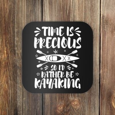 Rather Be Kayaking Cool Humorous Kayak Enthusiasts Love Gift Coaster