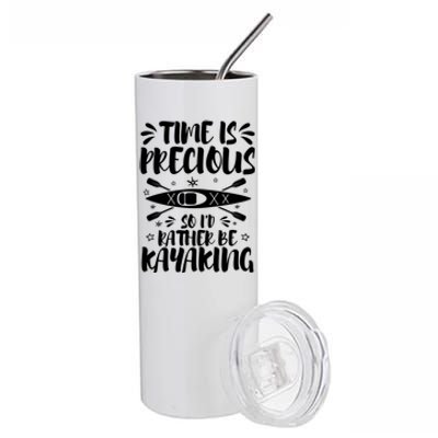 Rather Be Kayaking Cool Humorous Kayak Enthusiasts Love Gift Stainless Steel Tumbler