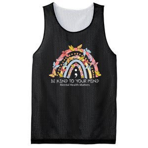 Rainbow Be Kind To Your Mind Mental Health Matters Mesh Reversible Basketball Jersey Tank