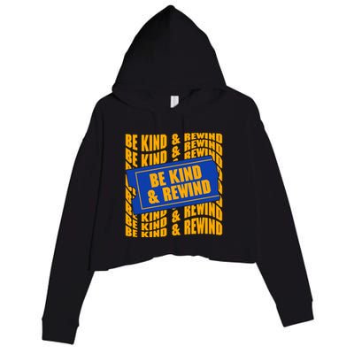 Retro Be Kind And Rewind Blockbuster Video Crop Fleece Hoodie
