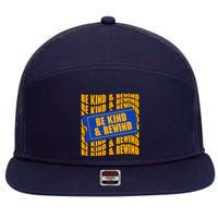 Retro Be Kind And Rewind Blockbuster Video 7 Panel Mesh Trucker Snapback Hat