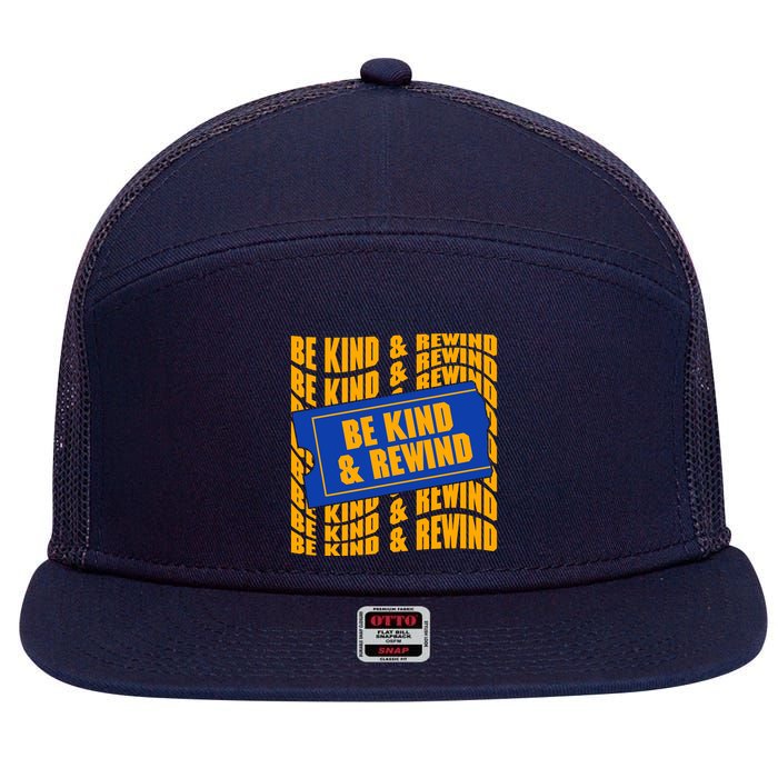 Retro Be Kind And Rewind Blockbuster Video 7 Panel Mesh Trucker Snapback Hat