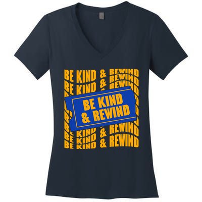 Retro Be Kind And Rewind Blockbuster Video Women's V-Neck T-Shirt