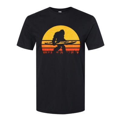 Retro Bigfoot Kayak Vintage Sasquatch Kayaking Softstyle® CVC T-Shirt