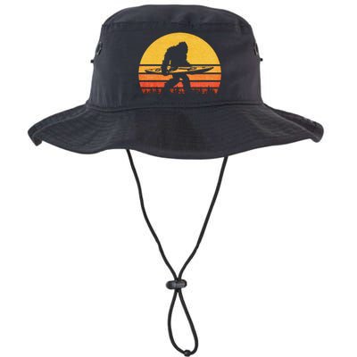 Retro Bigfoot Kayak Gift Vintage Sasquatch Kayaking Gift Legacy Cool Fit Booney Bucket Hat