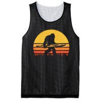 Retro Bigfoot Kayak Gift Vintage Sasquatch Kayaking Gift Mesh Reversible Basketball Jersey Tank