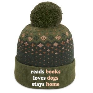 Reads Books Loves Dogs Stays Home Funny Lover Quote Gift Meaningful Gift The Baniff Cuffed Pom Beanie