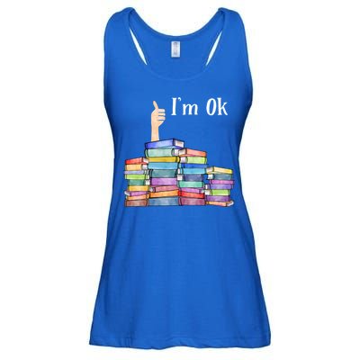 Reading Book Lovers I'm Ok National Book Lovers Day Gift Ladies Essential Flowy Tank