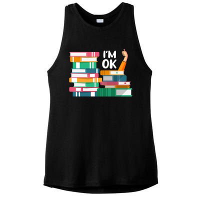 Reading Book Lovers I'm Ok National Book Lovers Day Cute Gift Ladies PosiCharge Tri-Blend Wicking Tank