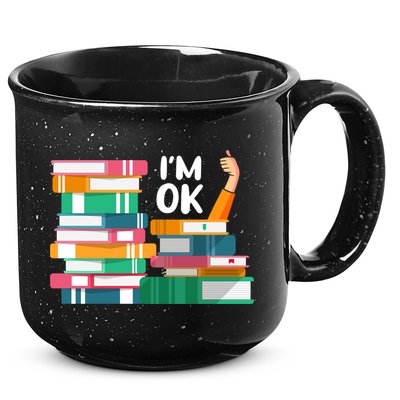 Reading Book Lovers I'm Ok National Book Lovers Day Cute Gift 15oz Campfire Ceramic Mug