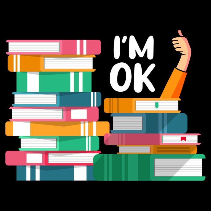 Reading Book Lovers I'm Ok National Book Lovers Day Cute Gift Drawstring Bag