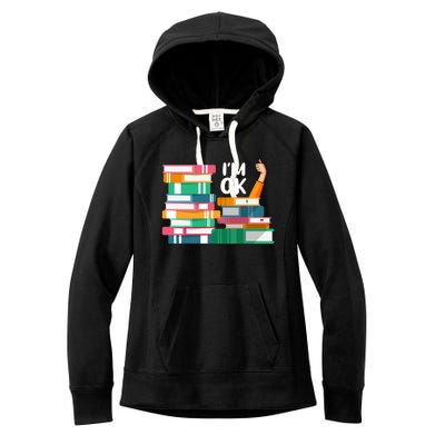 Reading Book Lovers I'm Ok National Book Lovers Day Cute Gift Women's Fleece Hoodie