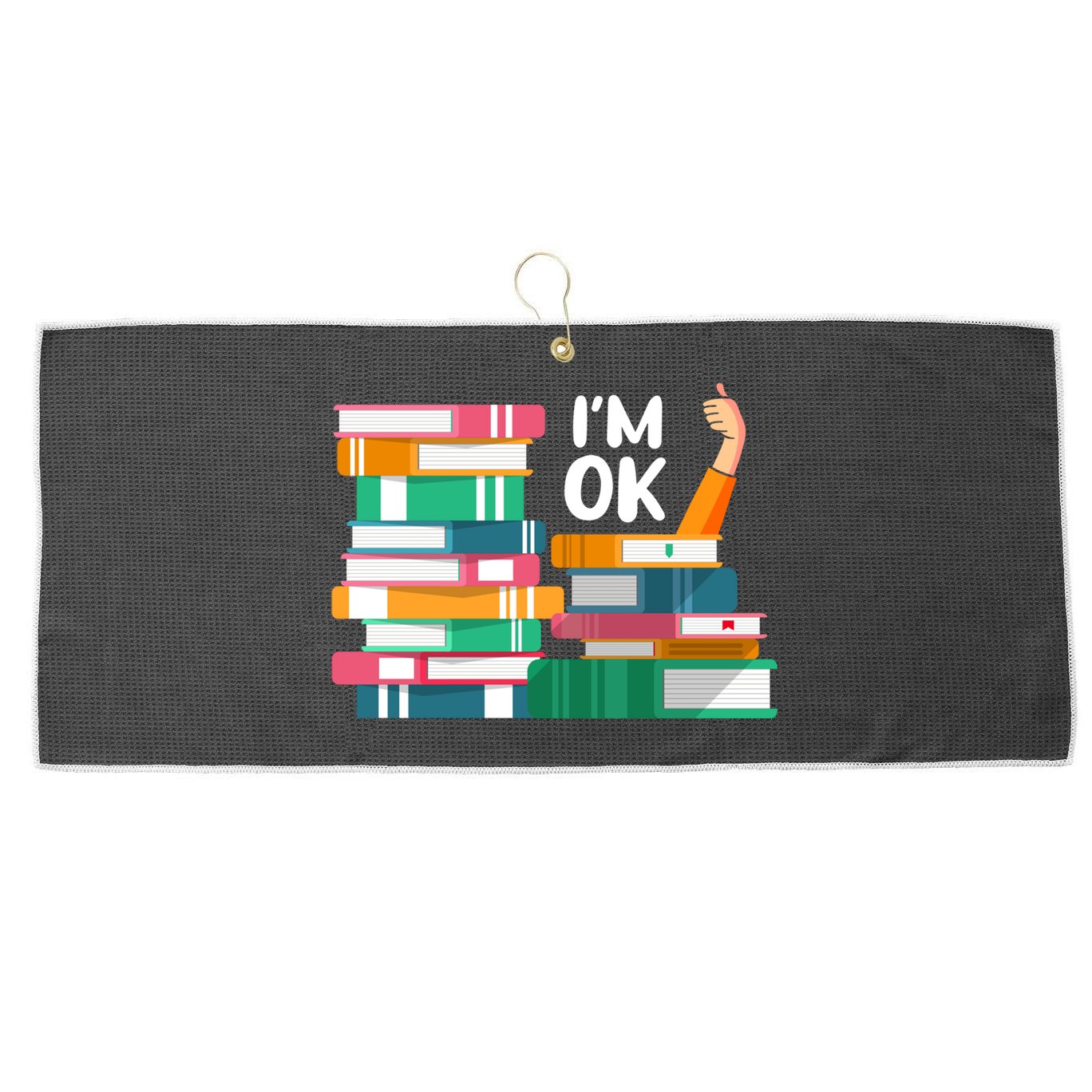 Reading Book Lovers I'm Ok National Book Lovers Day Cute Gift Large Microfiber Waffle Golf Towel