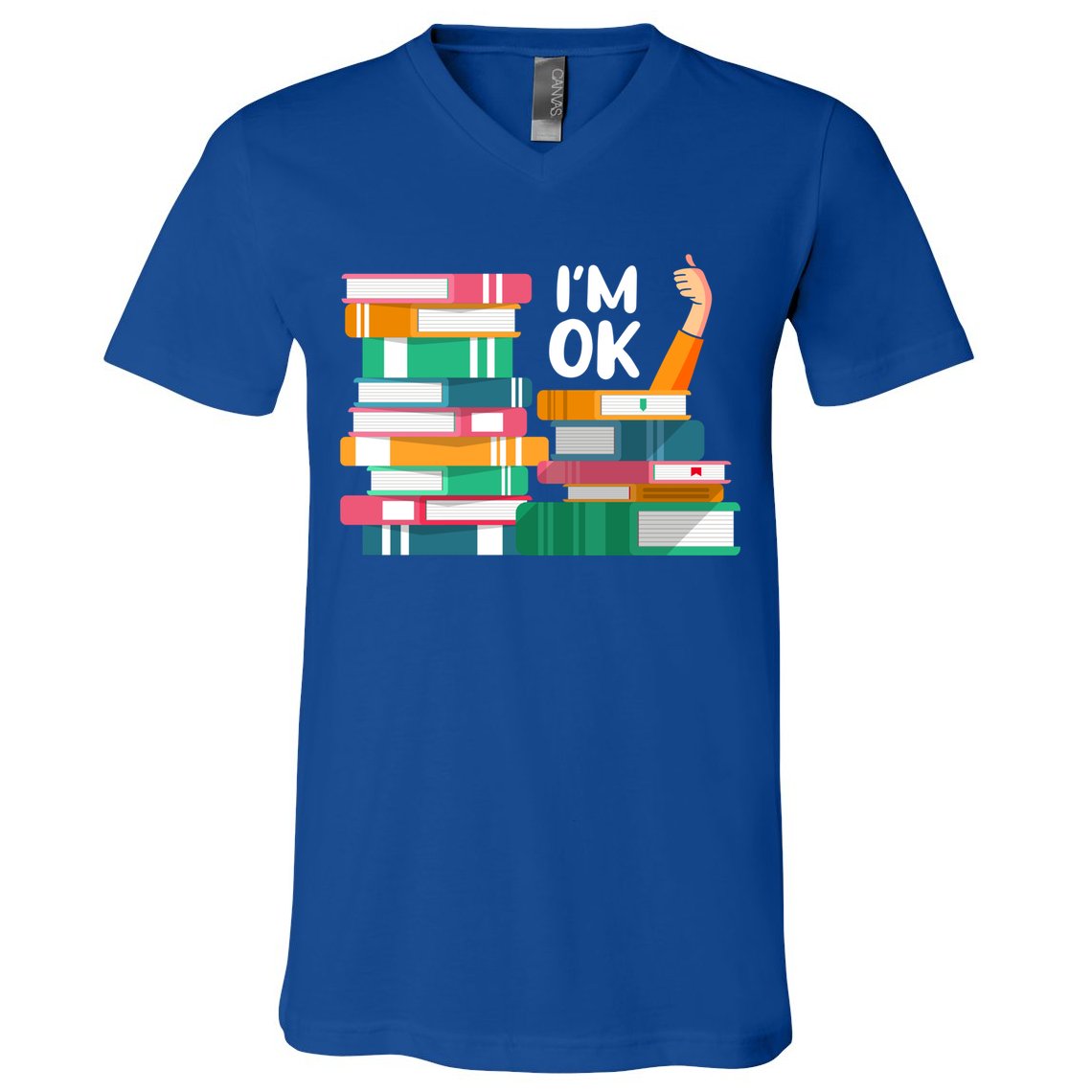 Reading Book Lovers I'm Ok National Book Lovers Day Cute Gift V-Neck T-Shirt