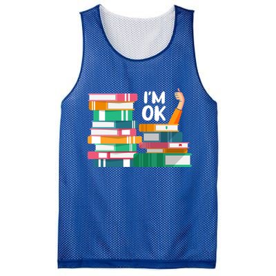 Reading Book Lovers I'm Ok National Book Lovers Day Cute Gift Mesh Reversible Basketball Jersey Tank